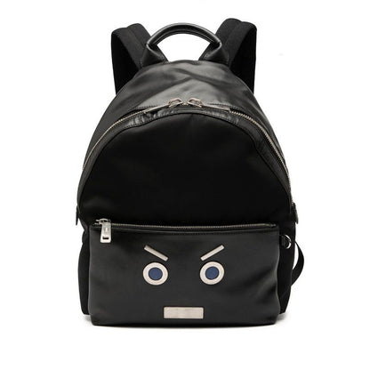 Fendi Faith Backpack 7 Vz012 Black Leather Nylon