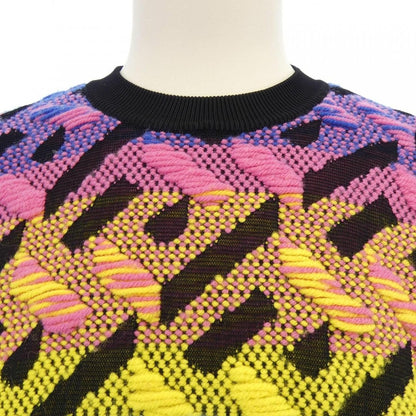 Versace Knit Sweater Blue 38 Pink Yellow — view 5