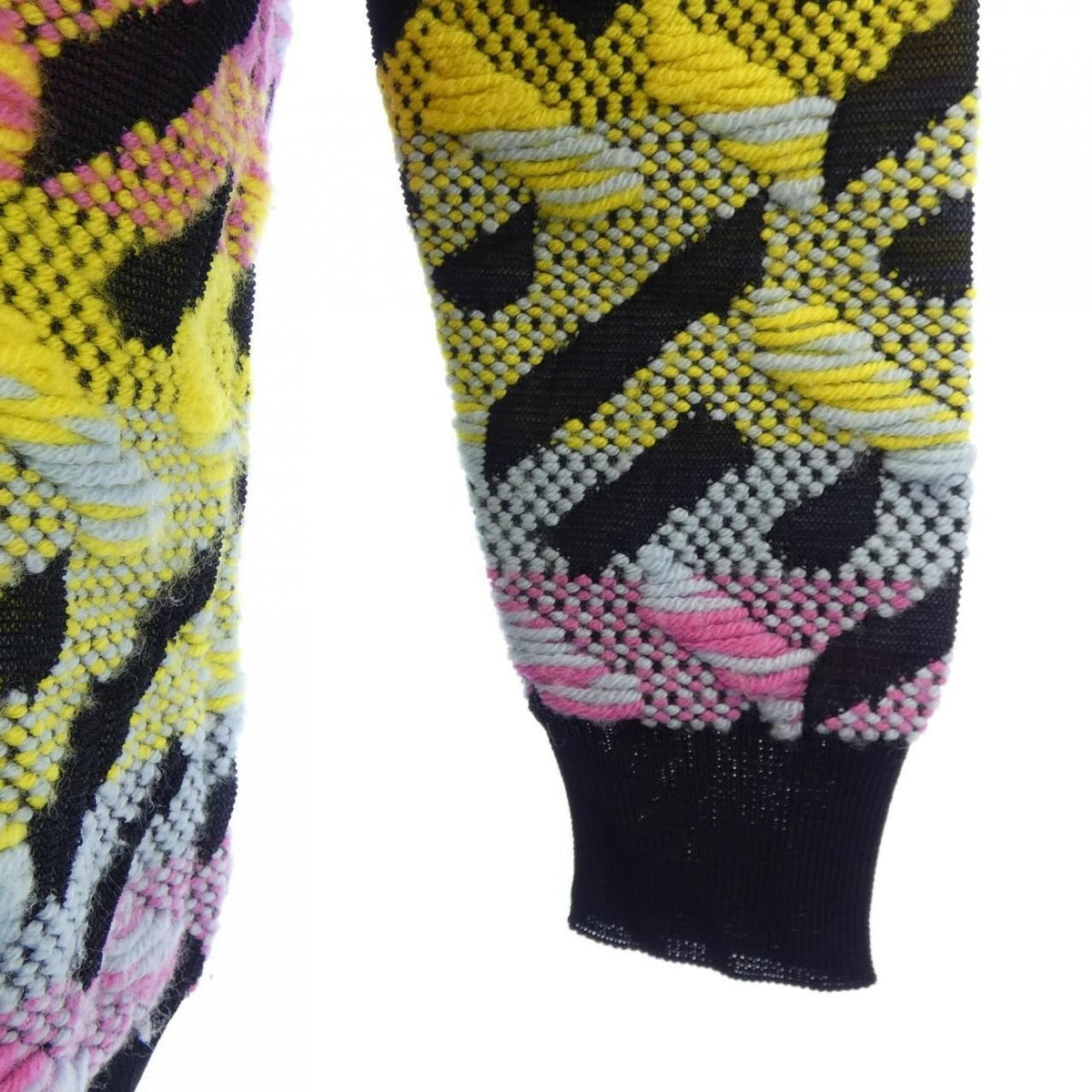 Versace Knit Sweater Blue 38 Pink Yellow — view 6