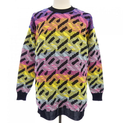 Versace Knit Sweater Blue 38 Pink Yellow
