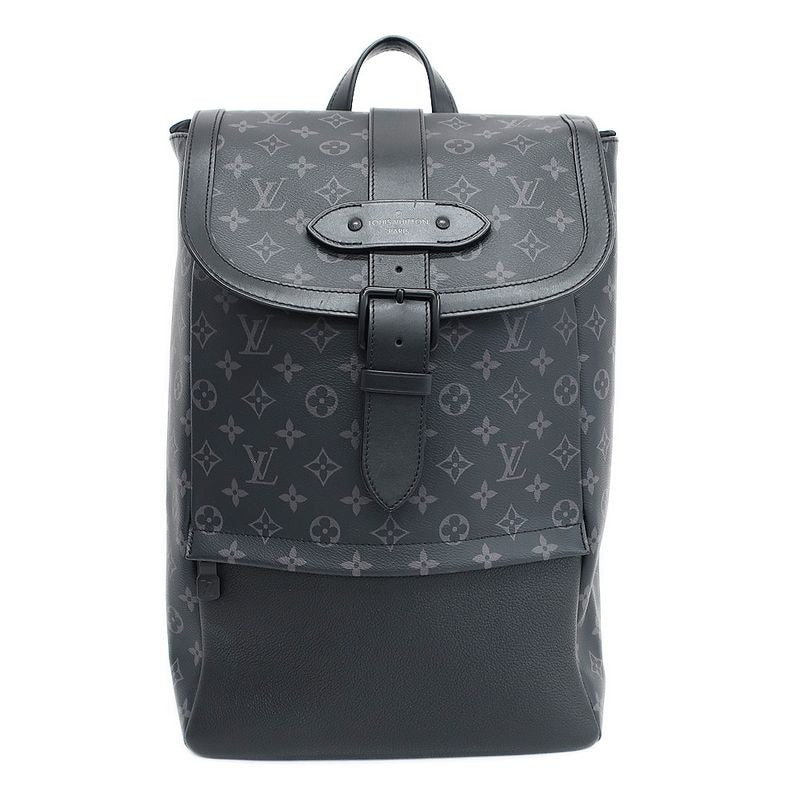 Louis Vuitton Saumur Backpack Rucksack Black Monogram Eclipse