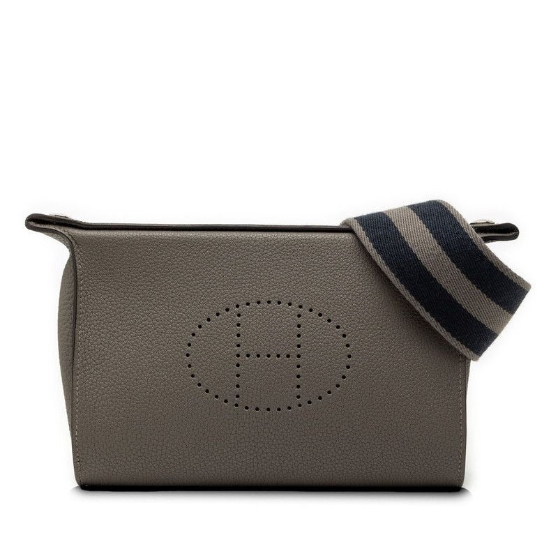 Hermes Vidopoche Crossbody Shoulder Bag Grimeia Gray Togo