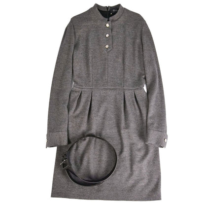Gucci Dress Leather Belt Wool Top