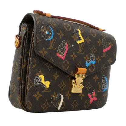 Louis Vuitton Handbag Monogram Love Lock Pochette Metis MM Brown 2-Way — view 2