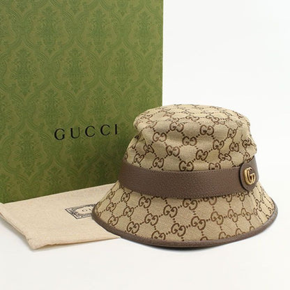 Gucci Fedora Hat GG Canvas Hat Cotton