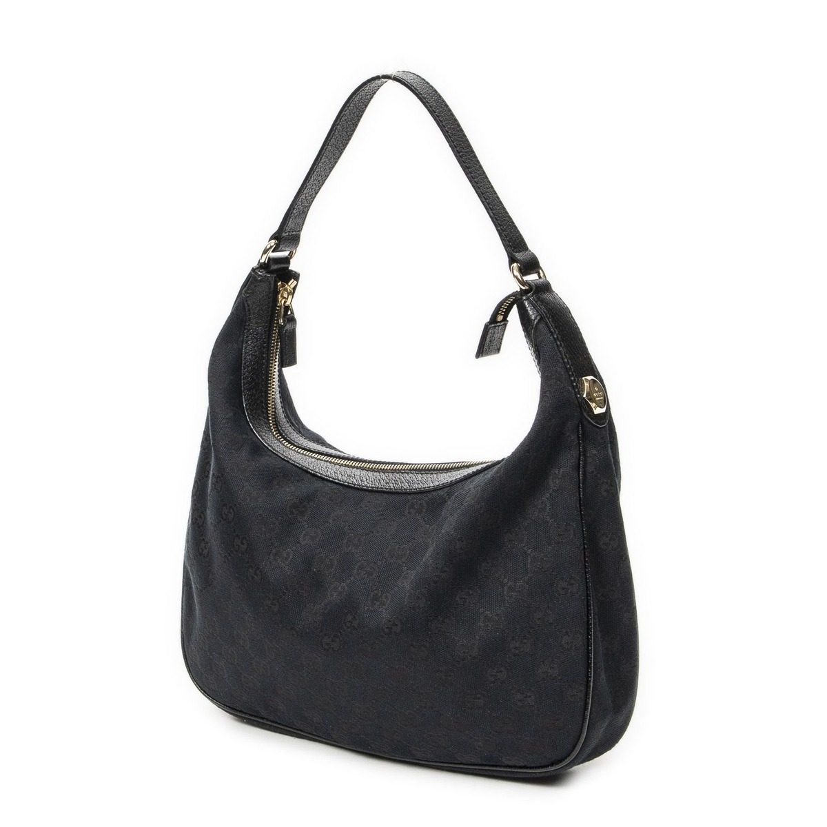Gucci Small Charmy Hobo Black GG Canvas — view 2