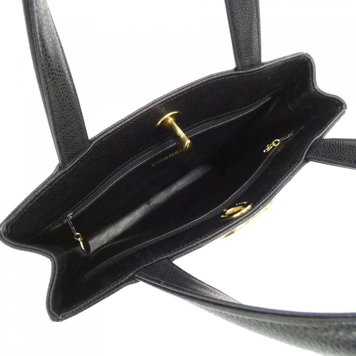 Chanel Vintage Bag Handbag Black — view 8