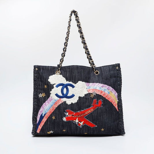Chanel Tote Denim Night Flight 2.55