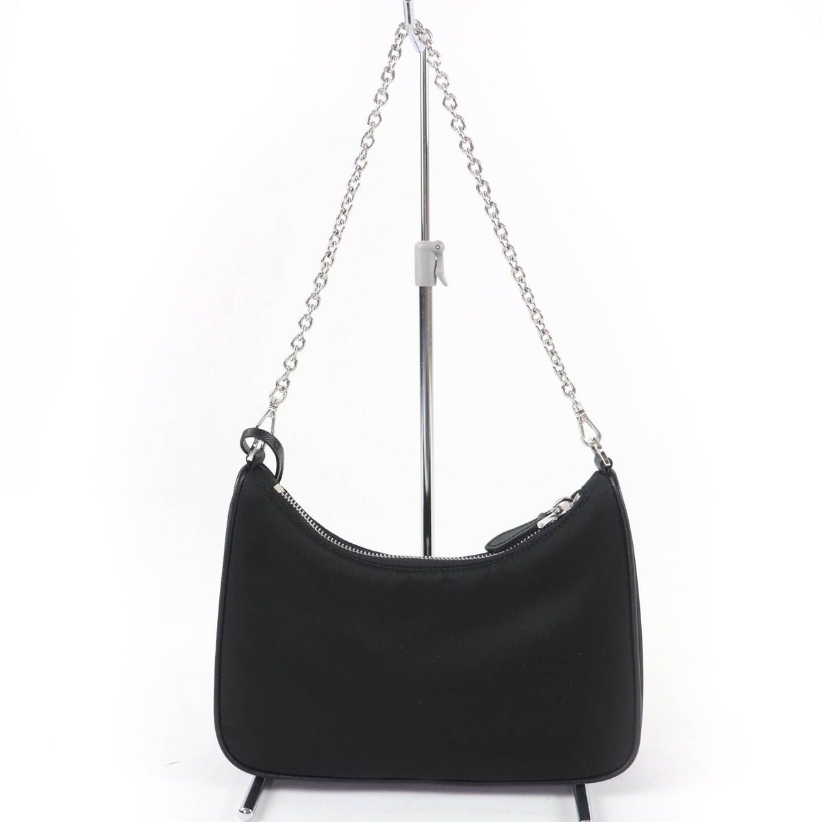 Prada Re Edition 2-Way Shoulder Bag Black with Triangle Logo Pouch — view 2