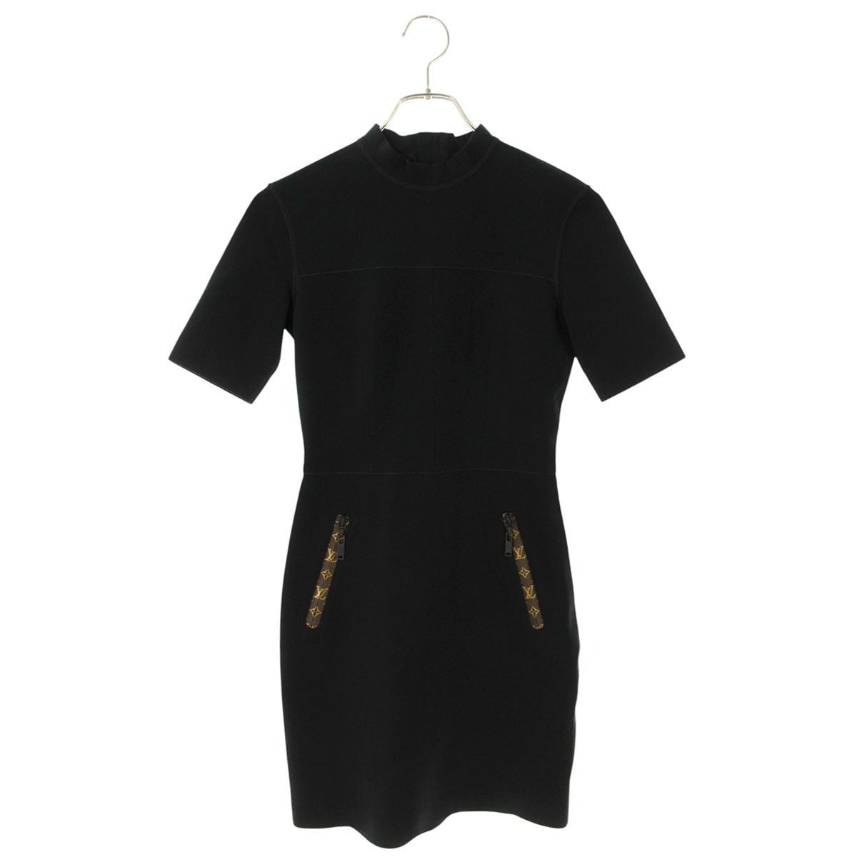 Louis Vuitton Nhy Mock Neck Fit Dress 34