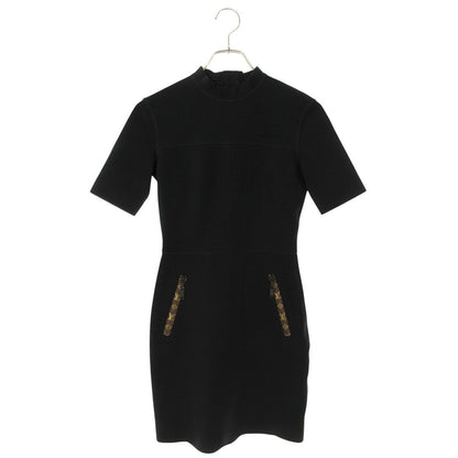 Louis Vuitton Nhy Mock Neck Fit Dress 34