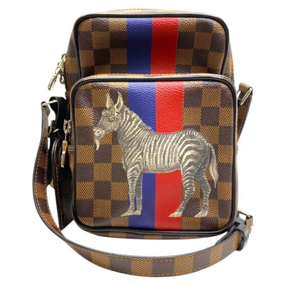 Louis Vuitton Damier Chapman Amazon Shoulder Bag Zebra Leather
