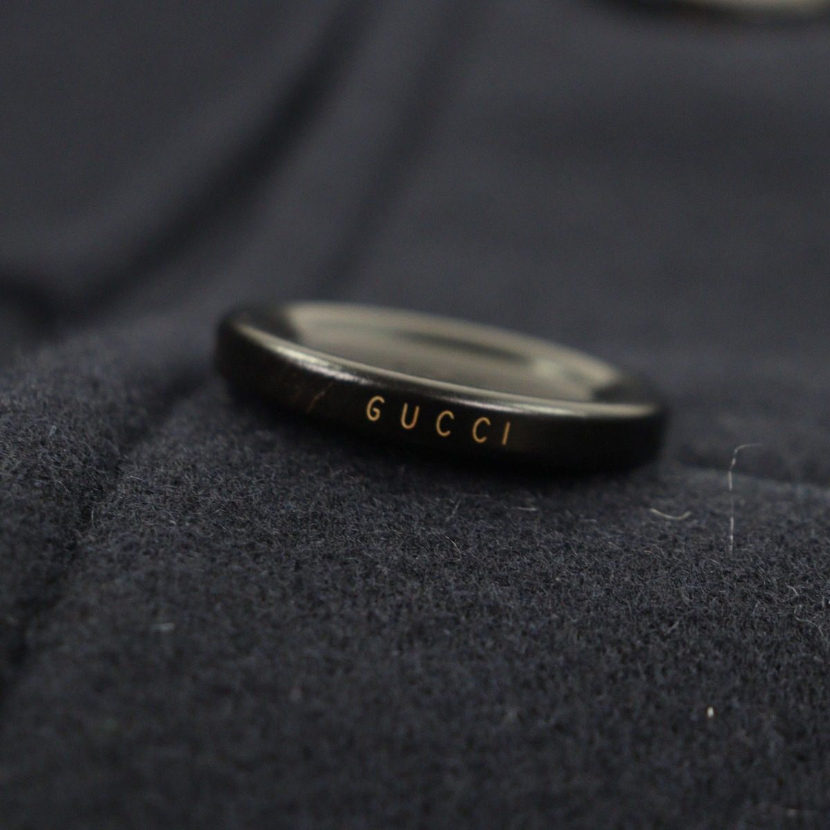 Gucci Web Line Wool Logo Button Double Breasted Pea Coat Navy 50 — view 6