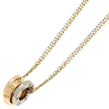 Cartier Love Sleop Diamond Necklace 18k White Gold 18k Pink