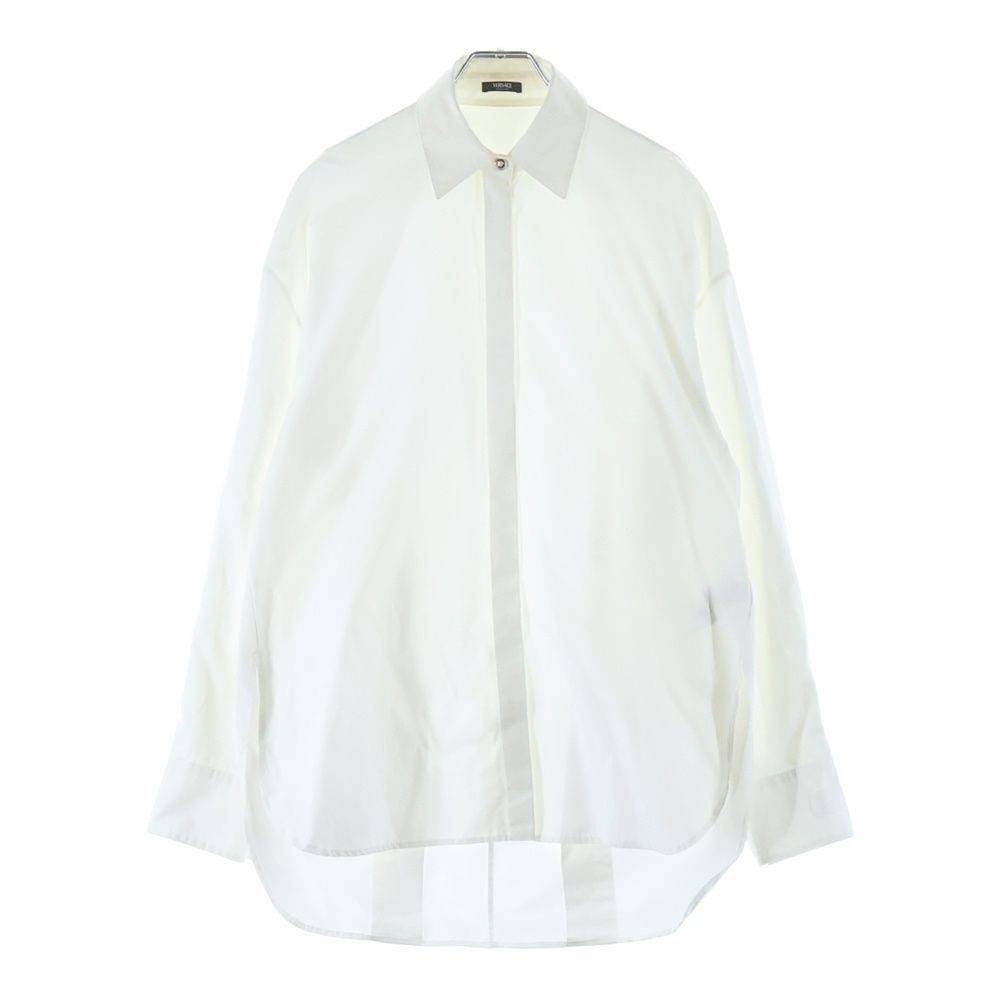 Versace Medusa Button Long Sleeve Shirt White