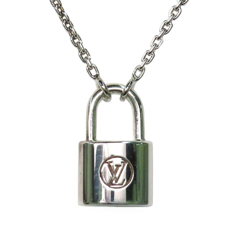 Louis Vuitton Pendant Silver Lockit AG 925 Padlock Necklace