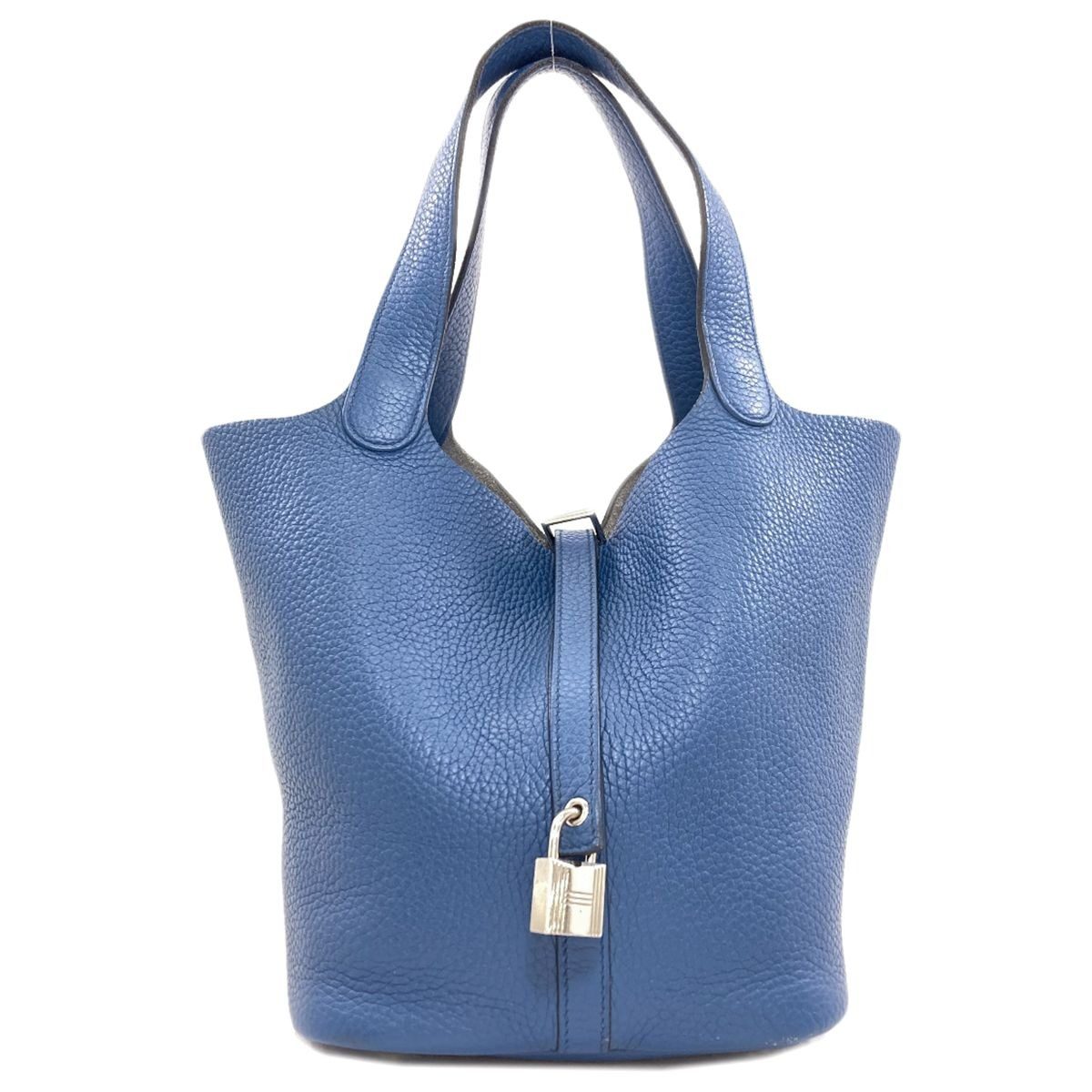 Hermes Picotin Lock MM Silver Handbag Taurillon