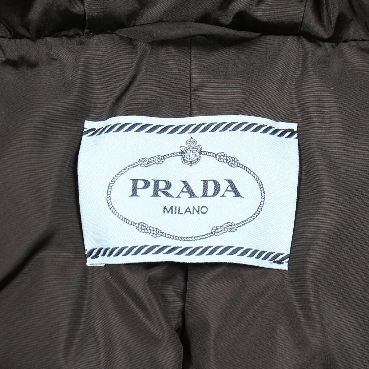 Prada Down Jacket Re-Nylon Black Nylon Coat — view 3