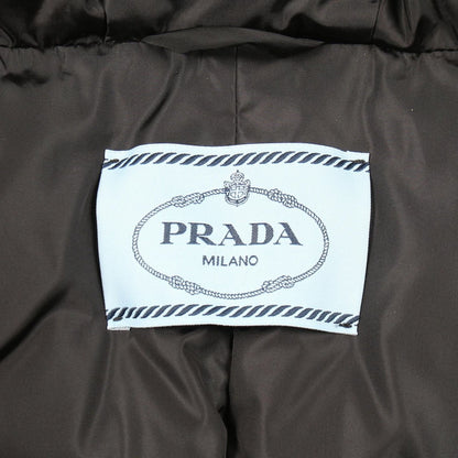 Prada Down Jacket Re-Nylon Black Nylon Coat — view 3