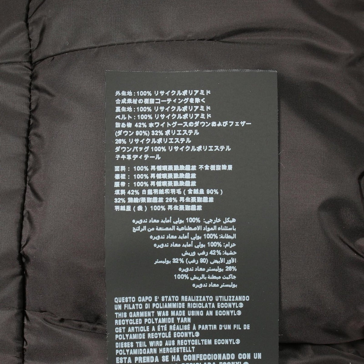 Prada Down Jacket Re-Nylon Black Nylon Coat — view 4