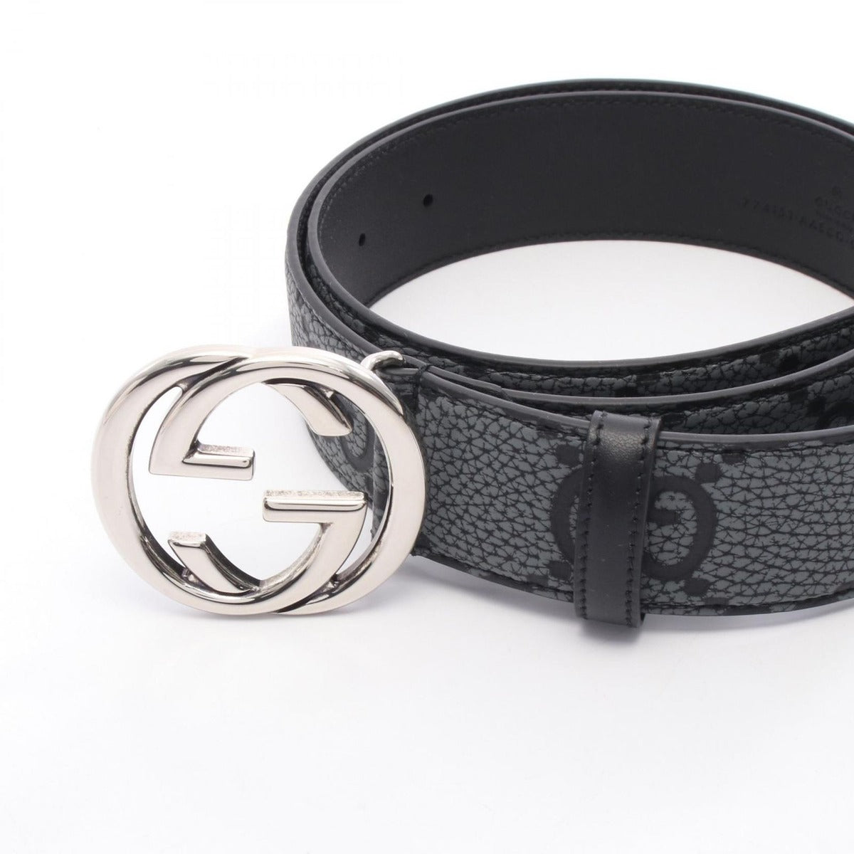 Gucci Belt Interlocking Jumbo GG Wide Black Leather — view 2