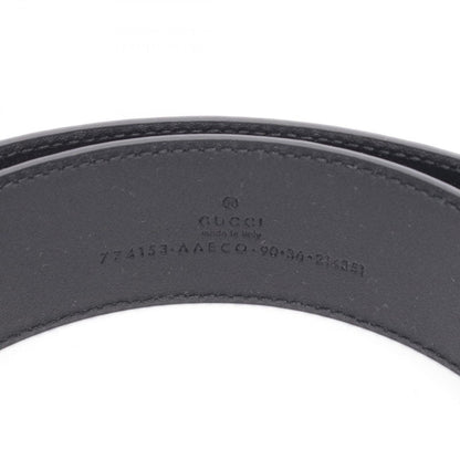 Gucci Belt Interlocking Jumbo GG Wide Black Leather — view 3