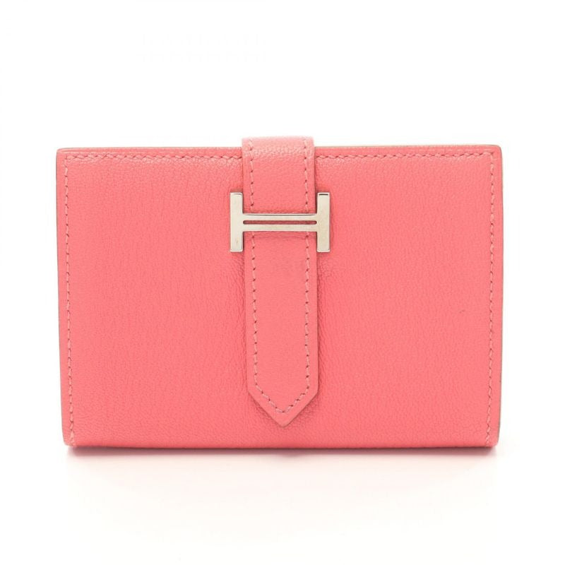 Hermes Card Case Bearn Mini Rose Azalea Leather