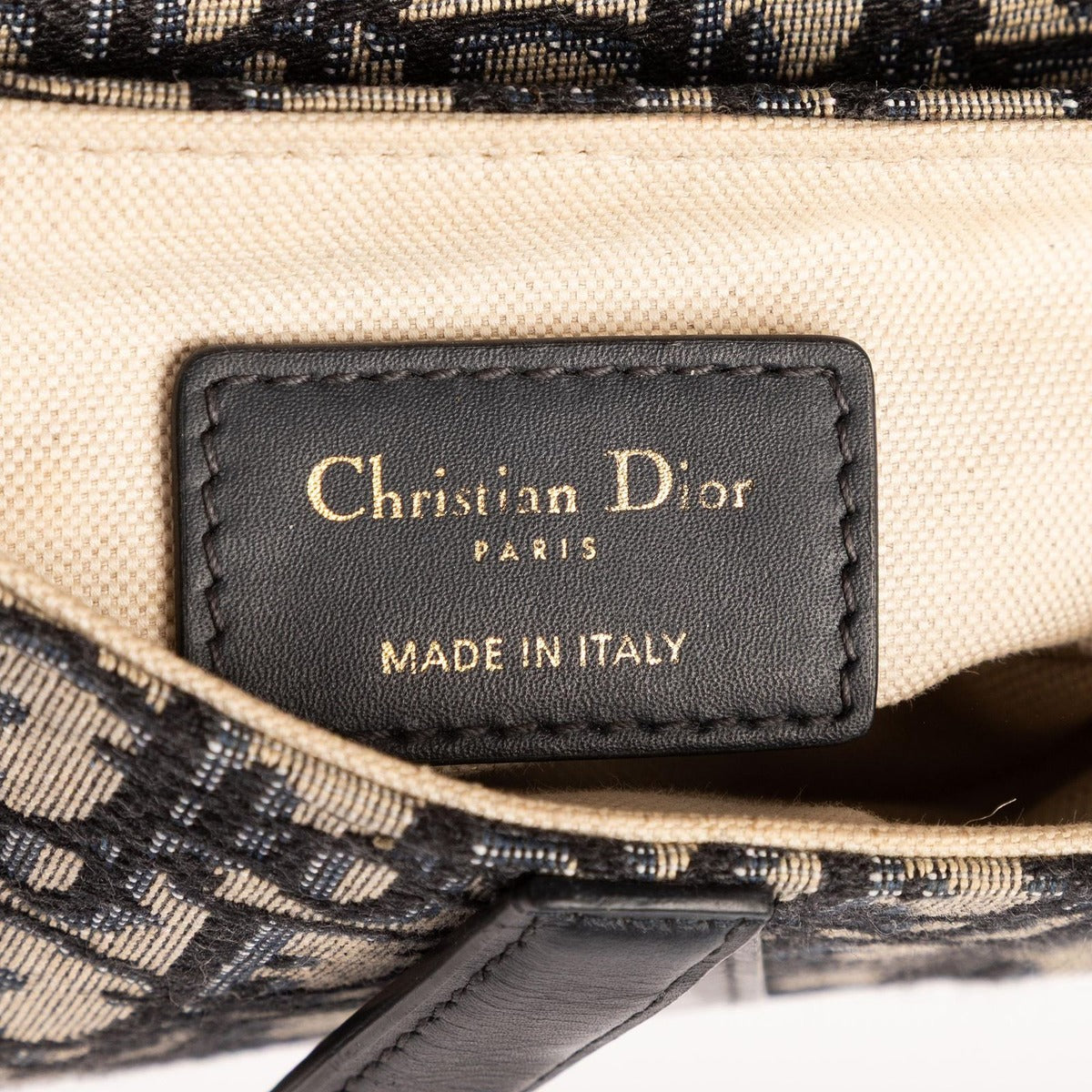 Dior Oblique Saddle Navy Diorissimo Canvas Shoulder Bag — view 10