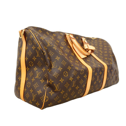 Louis Vuitton Boston Bag Monogram Keepall Bandouliere 55 Brown — view 2