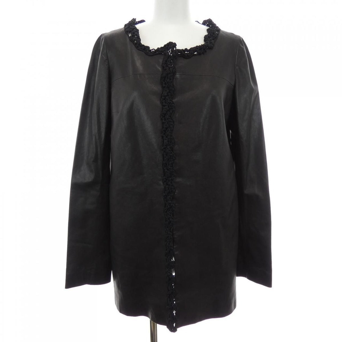 Chanel Leather Jacket Black 34