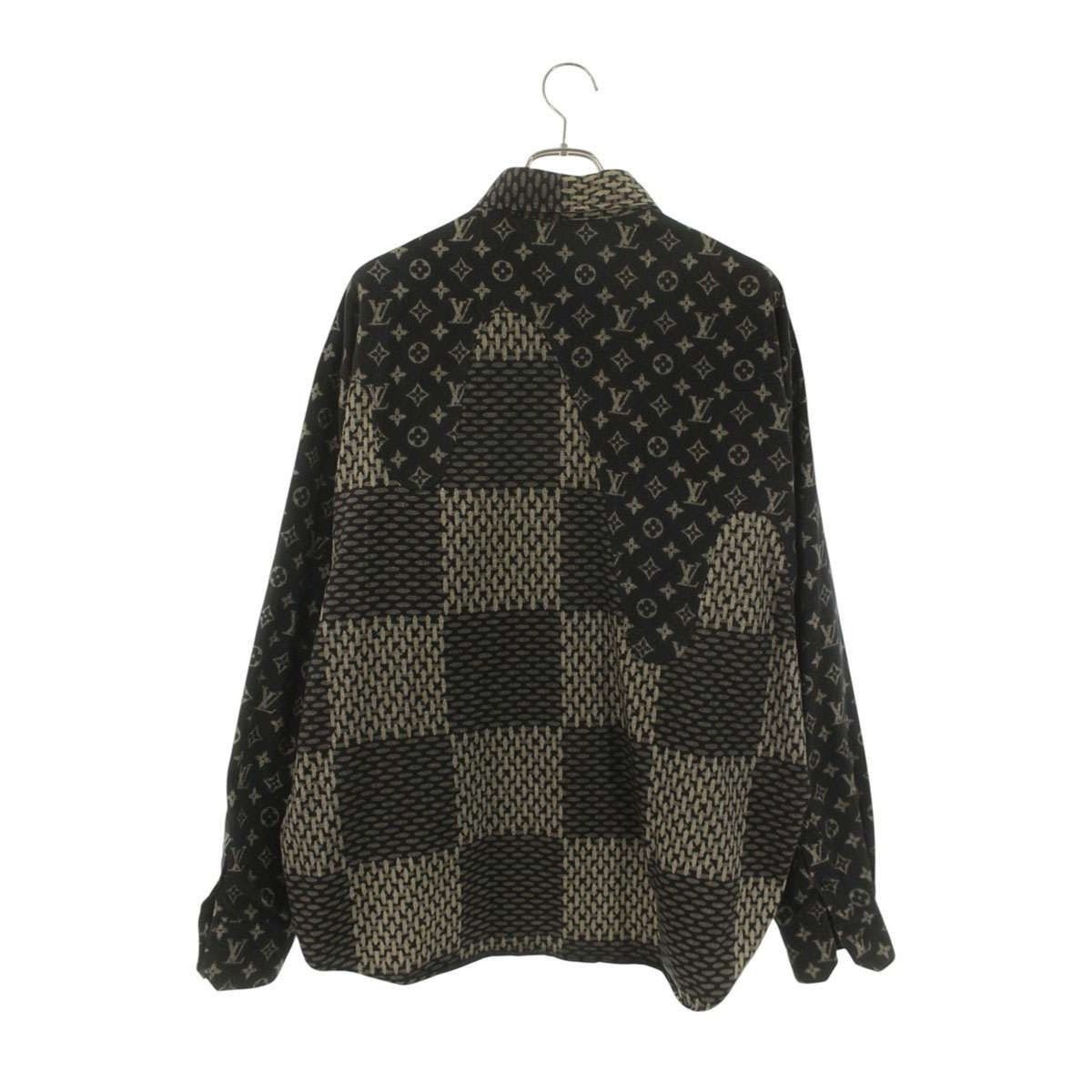 Louis Vuitton Vji Monogram Wave Giant Damier Flannel Long Sleeve Shirt XL — view 2