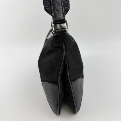 Prada Shoulder Bag Black Nylon Leather Vintage — view 5