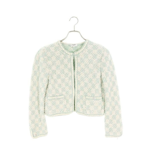 Chanel Colorless Tweed Jacket 38