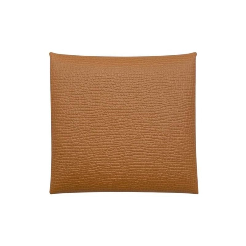 Hermes Coin Case Bastia Epson Gold Brown Silver Hardware