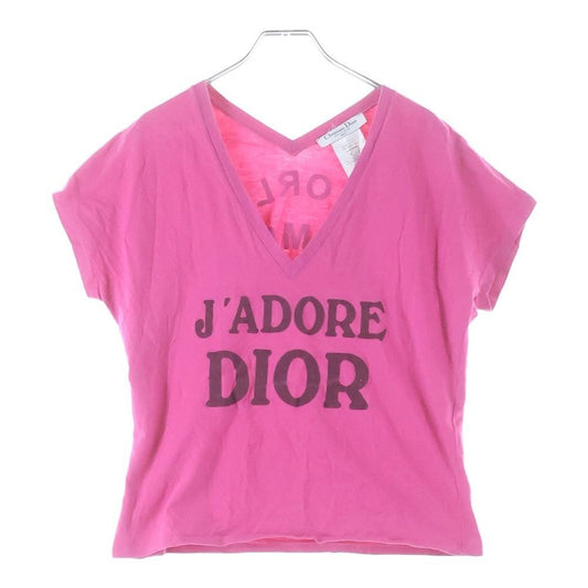Dior J'adore V-neck Short Sleeve T-Shirt Pink