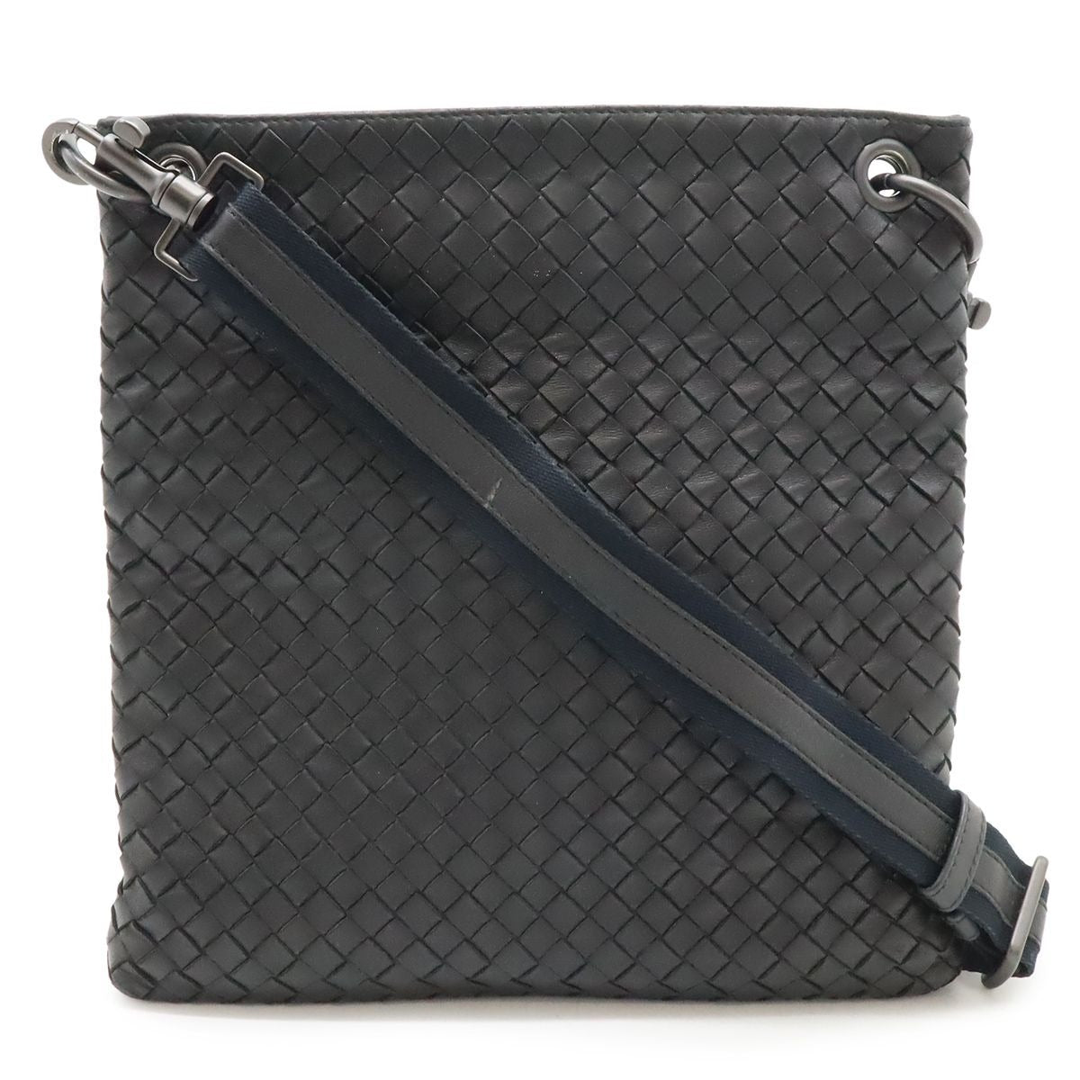 Bottega Veneta Intrecciato Shoulder Bag Crossbody Black