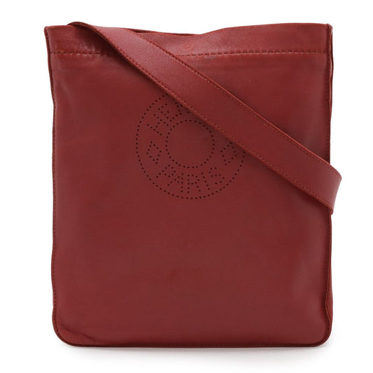 Hermes Clou de Selle Shoulder Bag Pochette Crossbody Punched Lambskin Leather