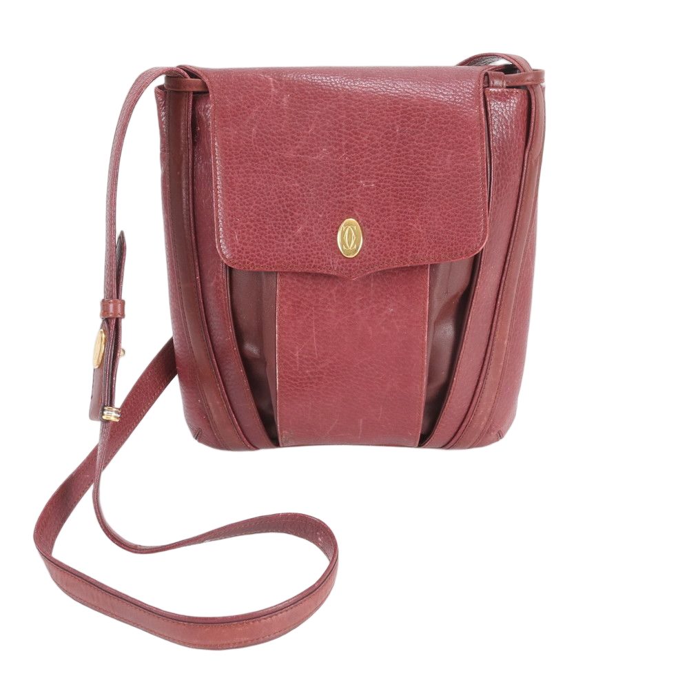Cartier Must Line Leather Shoulder Bag Crossbody Ree