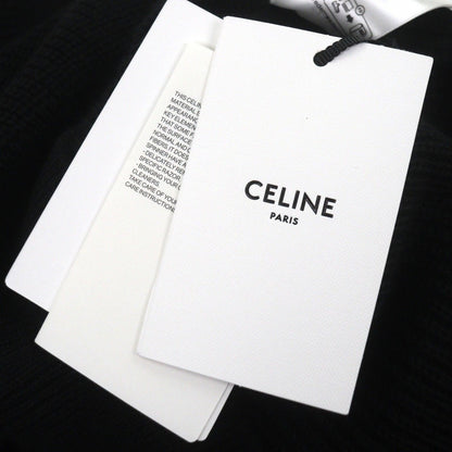 Celine 100% Wool Triomphe Embroidery Half Zip Trucker Knit — view 11