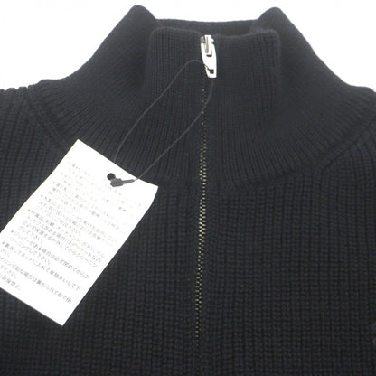 Celine 100% Wool Triomphe Embroidery Half Zip Trucker Knit — view 3
