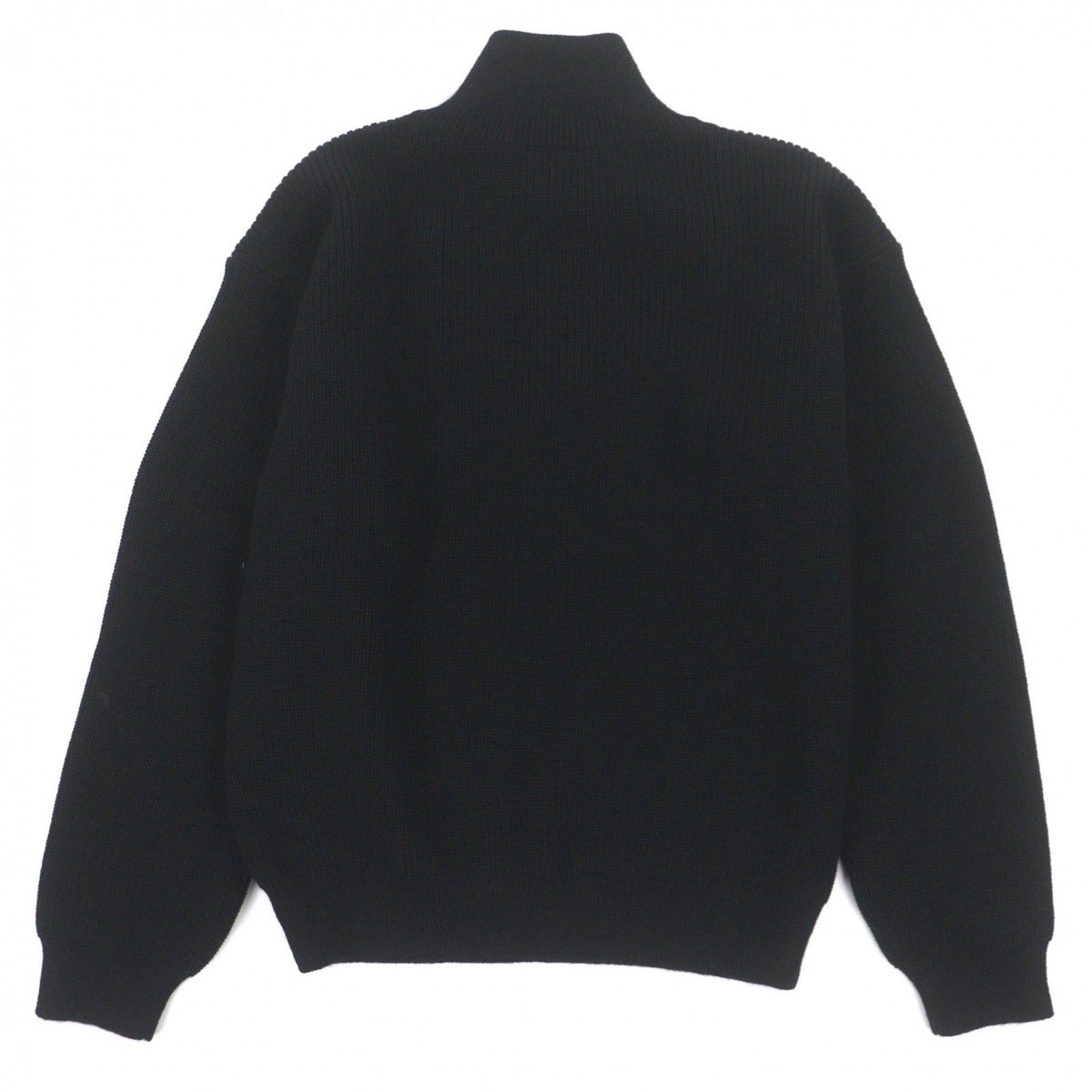 Celine 100% Wool Triomphe Embroidery Half Zip Trucker Knit — view 4
