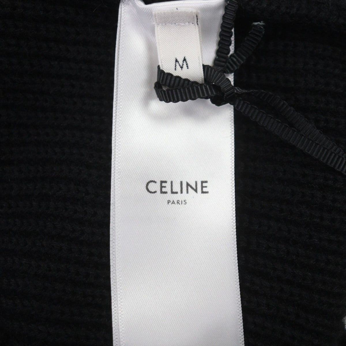Celine 100% Wool Triomphe Embroidery Half Zip Trucker Knit — view 8