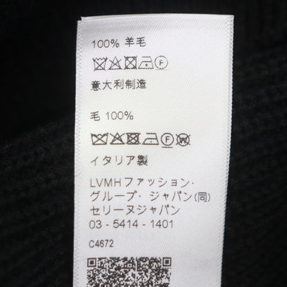 Celine 100% Wool Triomphe Embroidery Half Zip Trucker Knit — view 10