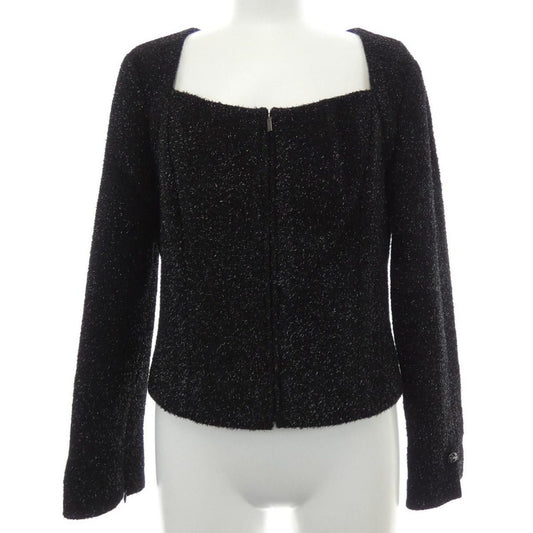 Chanel Collarless Jacket Black
