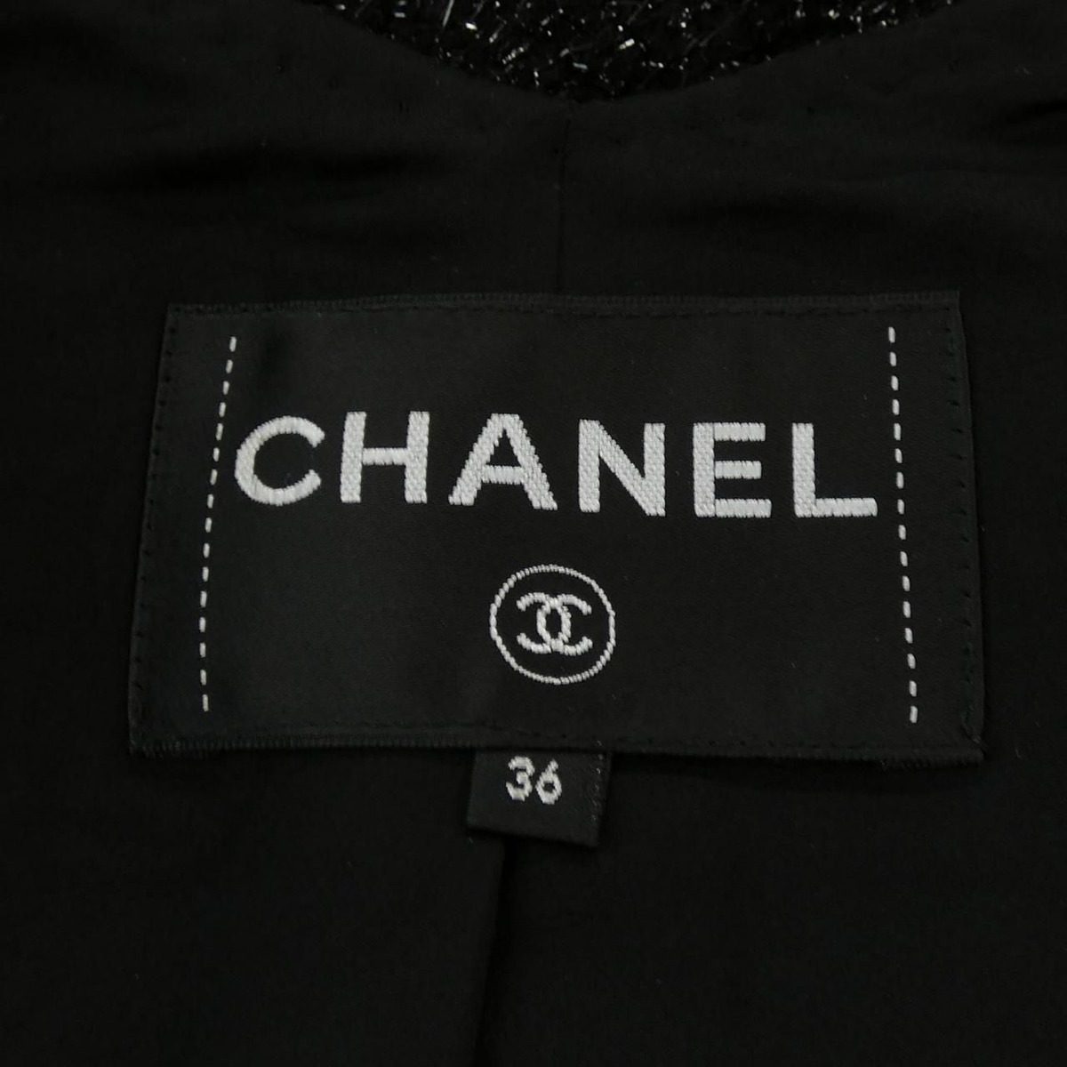 Chanel Collarless Jacket Black — view 5