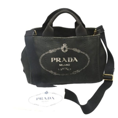 Prada 1 Bg439 Tote Bag Canapa Mini Black