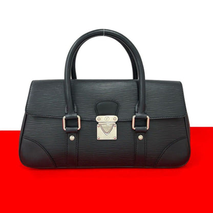 Louis Vuitton Segur PM Epi Logo Leather Mini Boston Bag Black