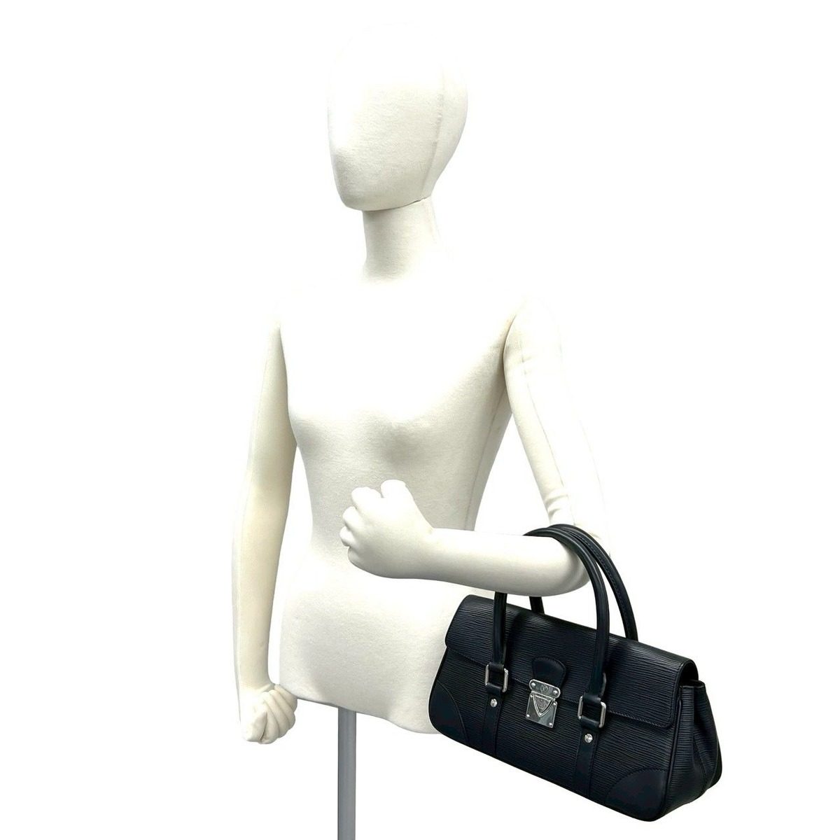 Louis Vuitton Segur PM Epi Logo Leather Mini Boston Bag Black — view 2