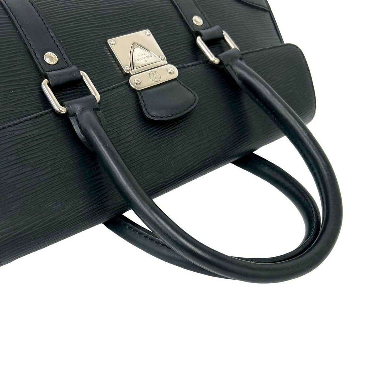 Louis Vuitton Segur PM Epi Logo Leather Mini Boston Bag Black — view 4