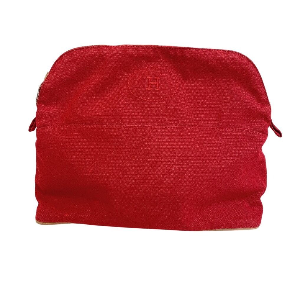Hermes Bolide Pouch GM Canvas Red